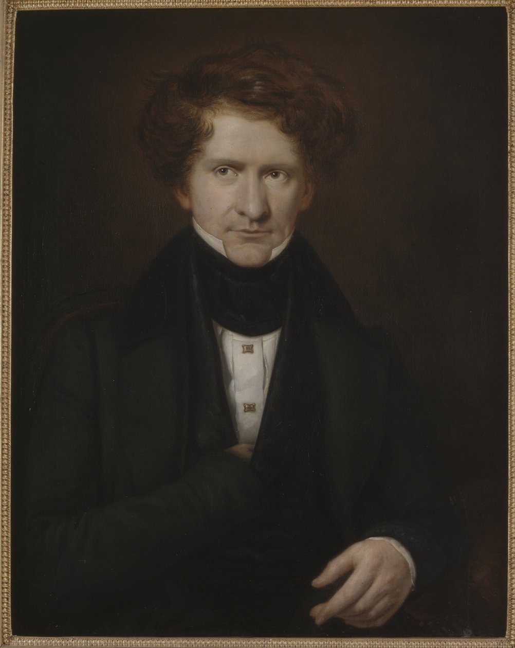 Portræt af komponisten Adolf Fredrik Lindblad (1801-1878), af Mazer, Carl Petter (1807-1884). Olie på lærred af Carl Peter Mazer