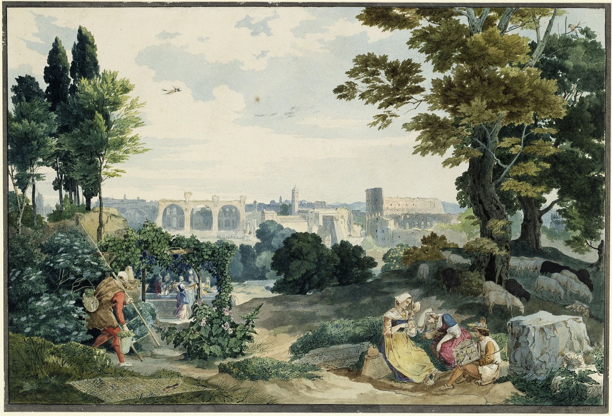 Udsigt over Forum Romanum af Carl Philipp Fohr