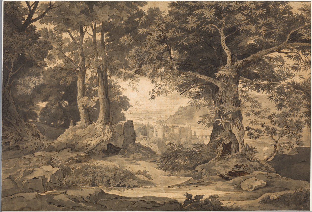 Heidelberg med den smukke udsigt i det fjerne af Carl Philipp Fohr