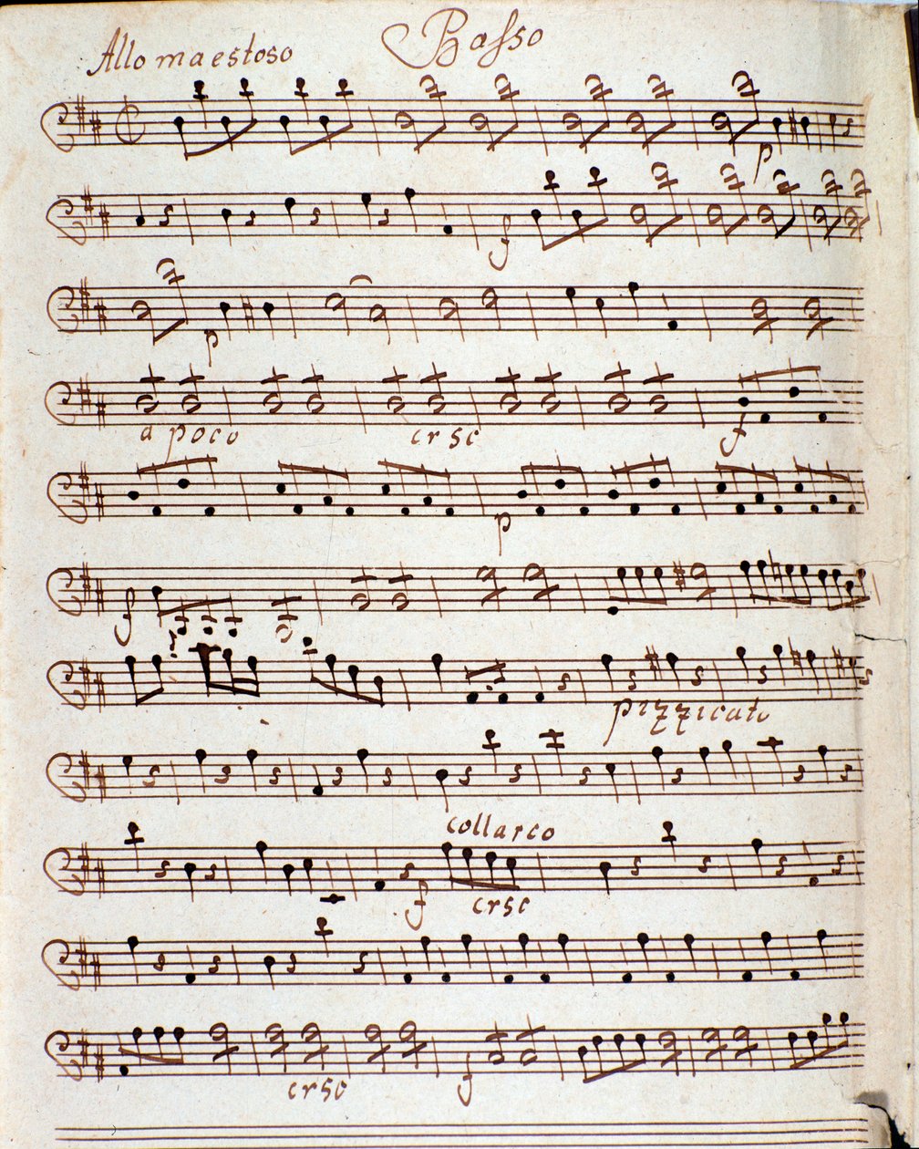 Side med partitur af Koncert i D-dur af Karl Philipp Stamitz af Carl Philipp Stamitz