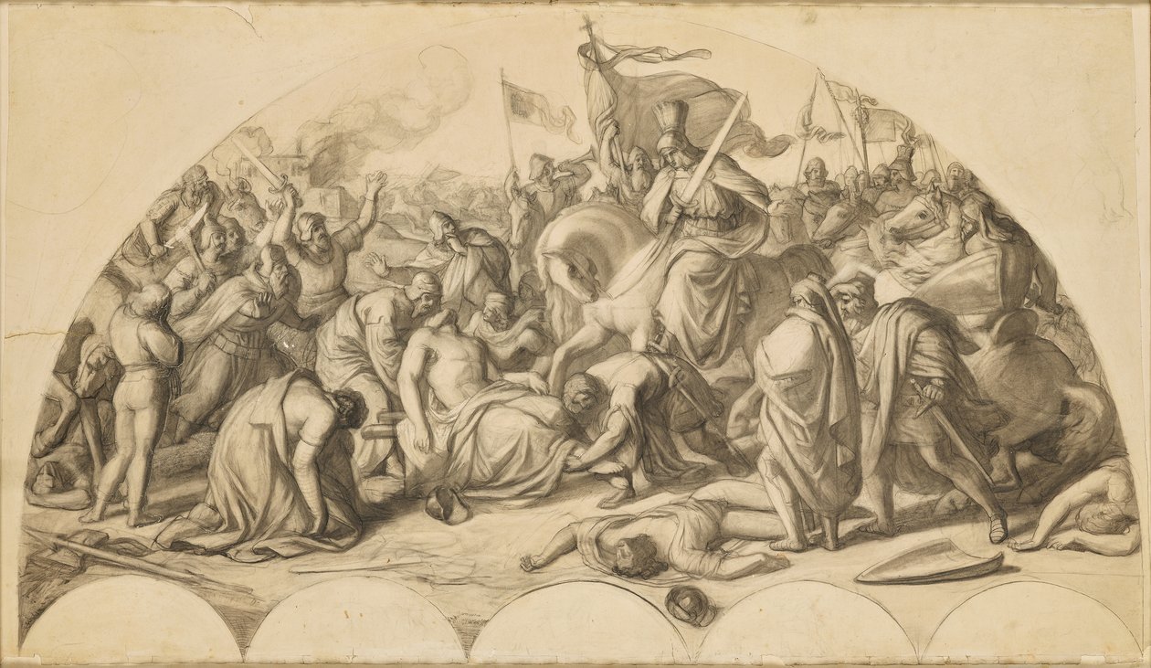 Rudolf I af Habsburg ved liget af Przemysl Ottokar II af Bøhmen af Carl Rahl