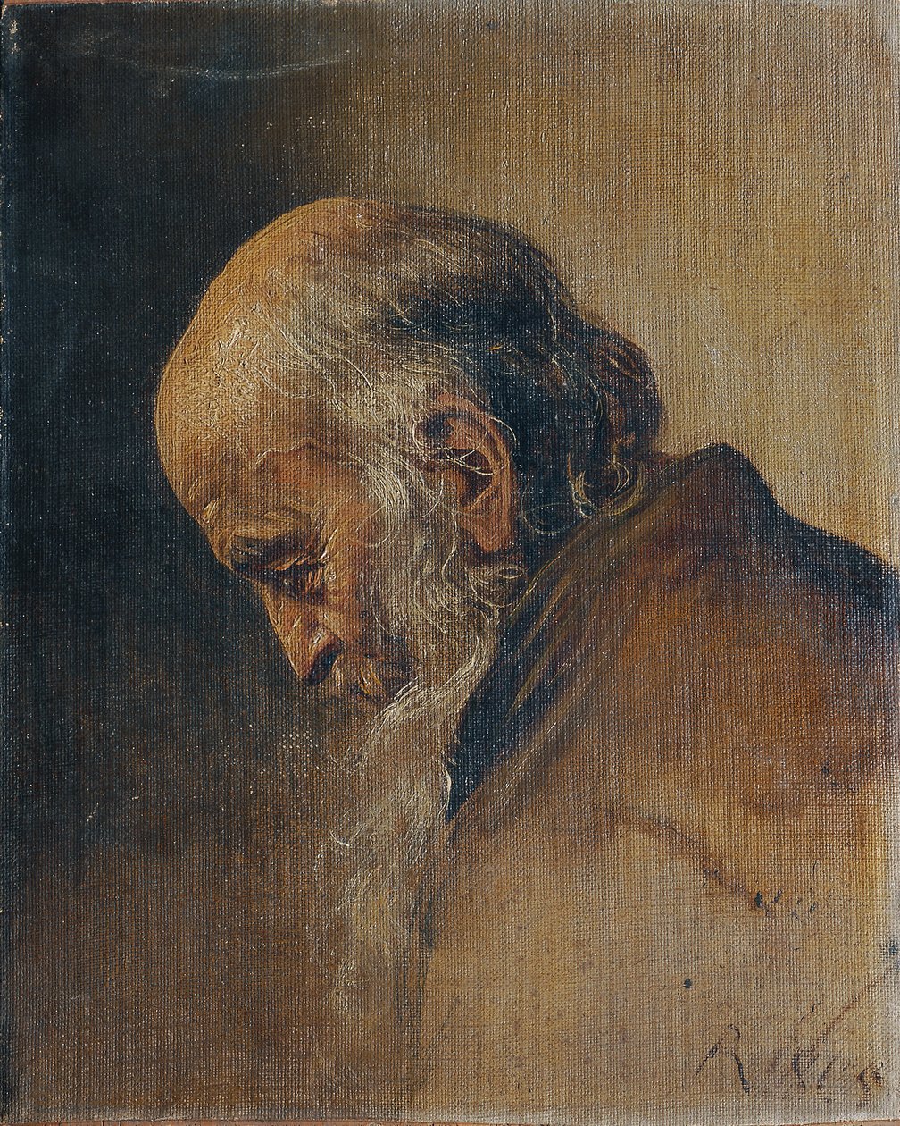 Studie af en gammel mand af Carl Rahl