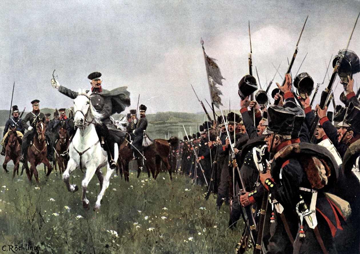 General Blucher før slaget ved Katzbach den 26. august 1813 af Carl Röchling