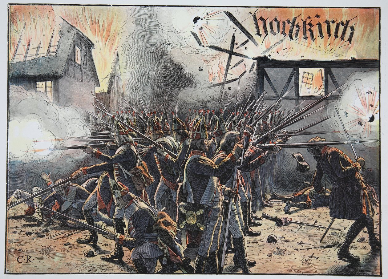Natten falder i Hochkirch, august 1758 af Carl Röchling