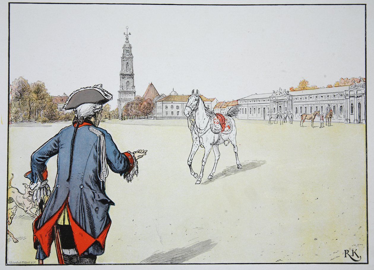 Gamle Fritz og hans yndlingshest af Carl Röchling