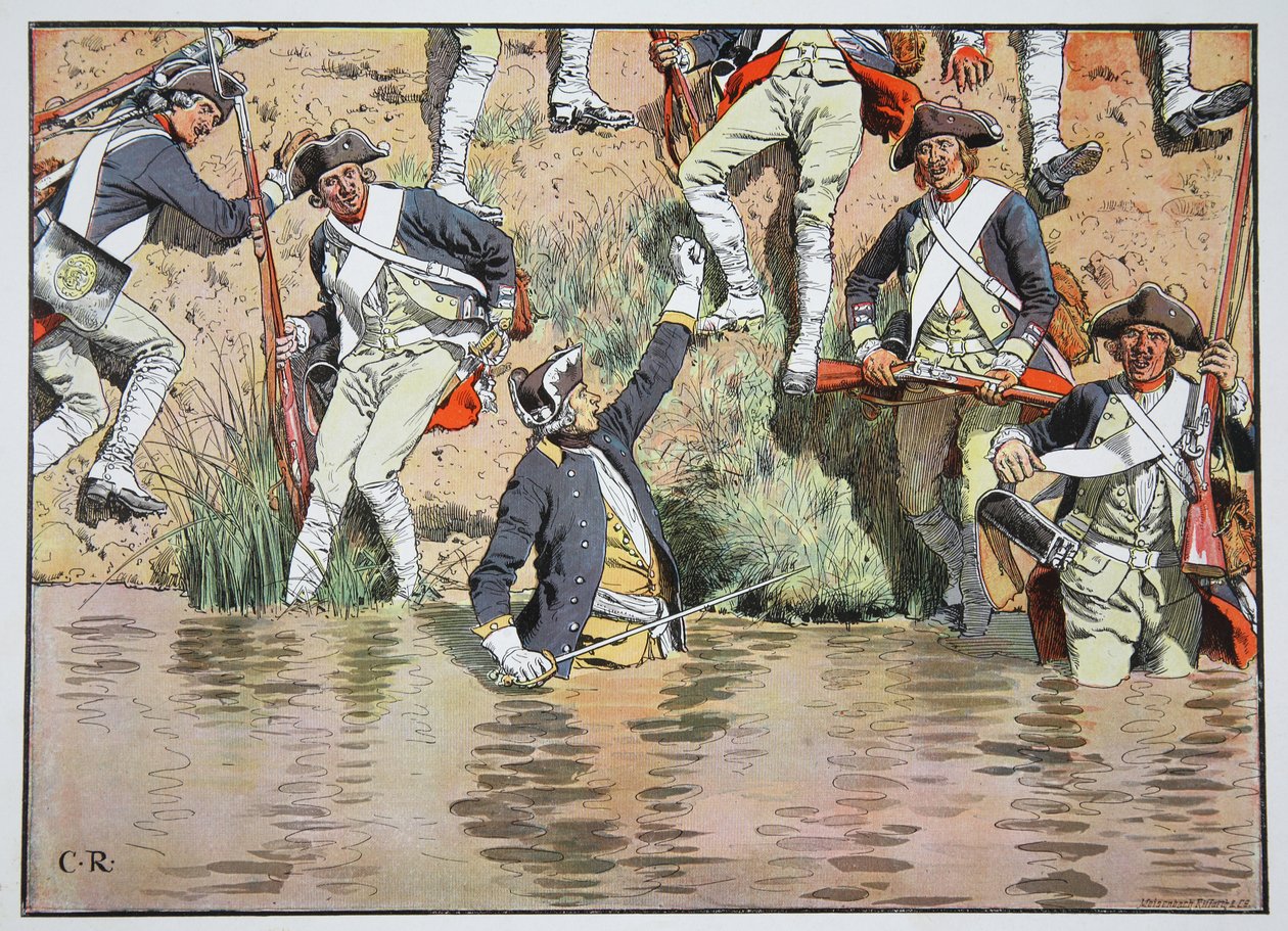 Prins Henrik i slaget ved Prag, 6. maj 1757 af Carl Röchling