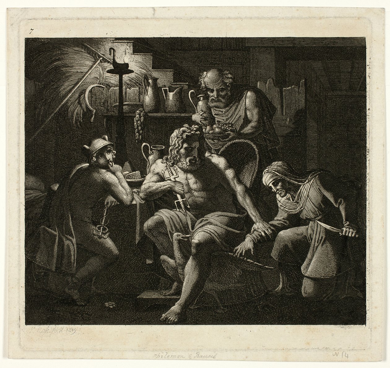 Jupiter besøger Filemon og Bacchus af Carl Russ