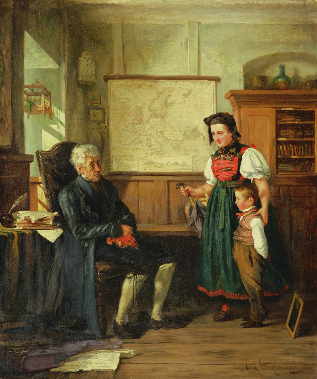 Ind i praksis, 1862 af Carl Schlosser