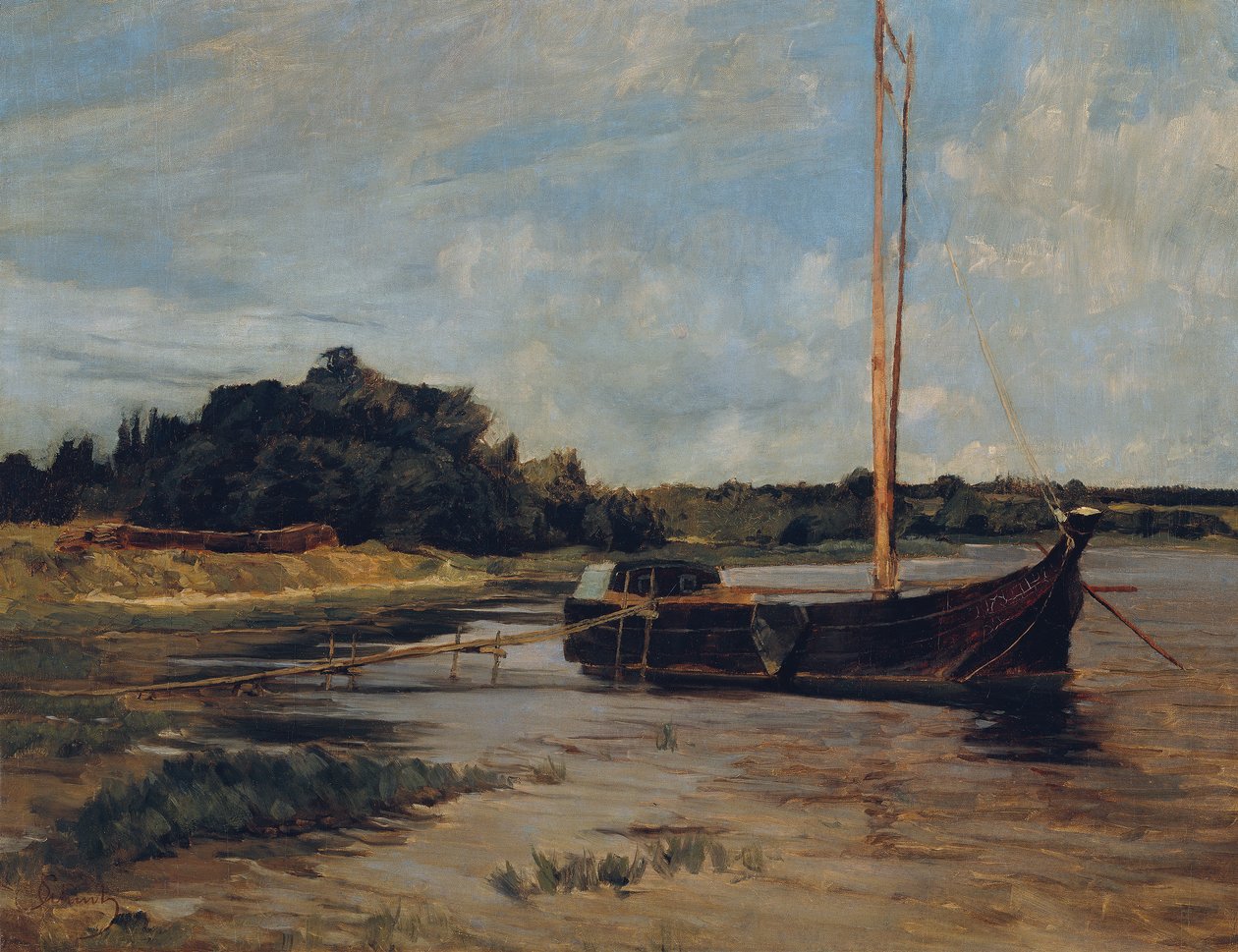 Sejlskib på Havel af Carl Schuch