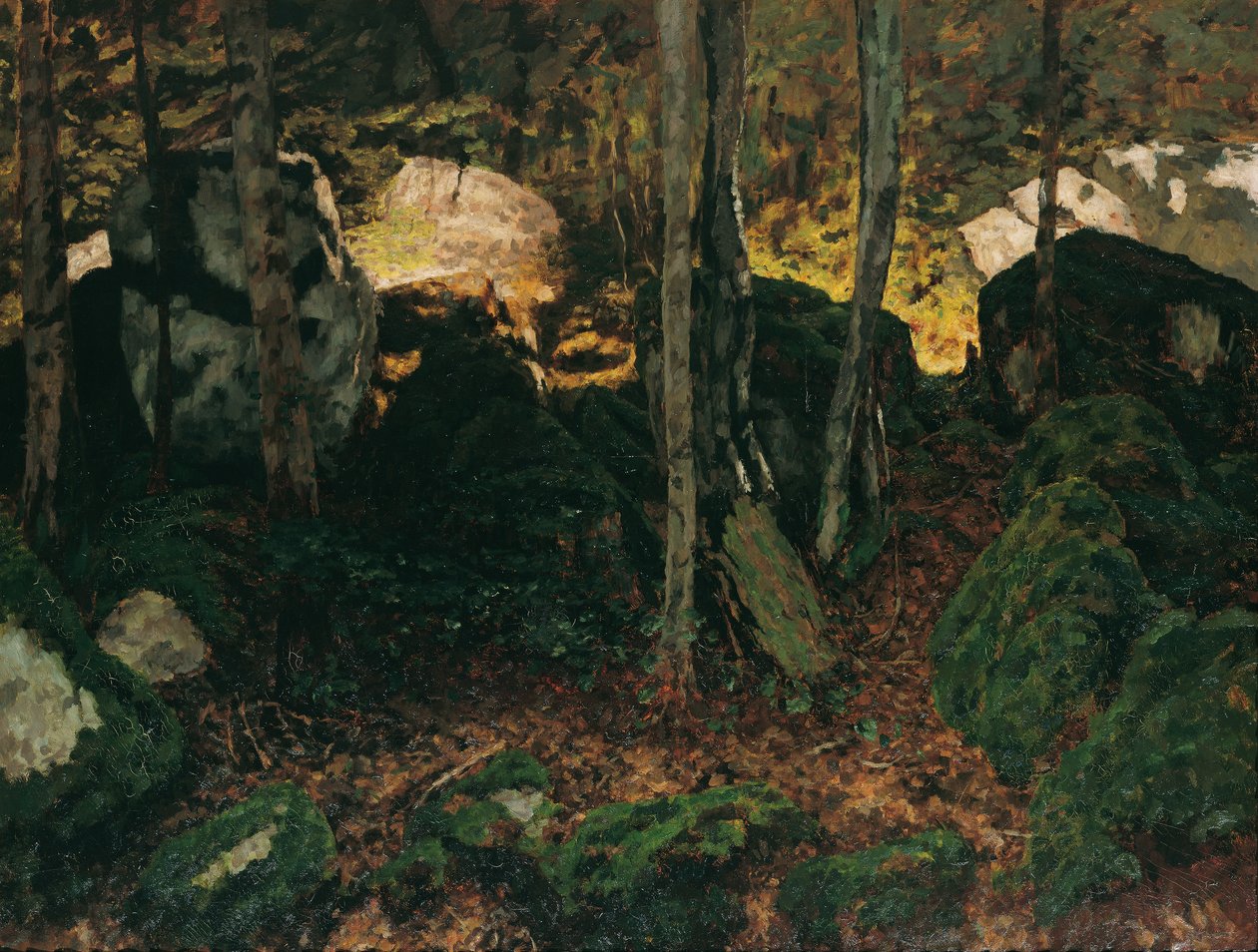 Waldinneres nær Saut du Doubs af Carl Schuch