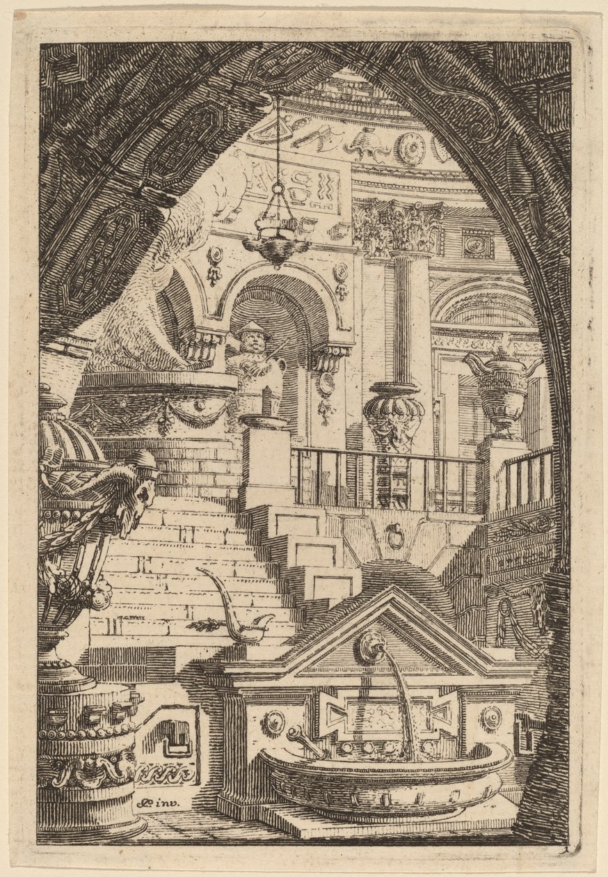 Fantasi om et antikt tempel af Carl Schütz