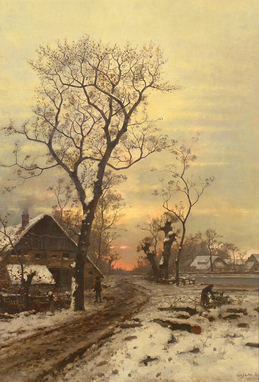 Vender hjem en vinternat af Carl Schultze