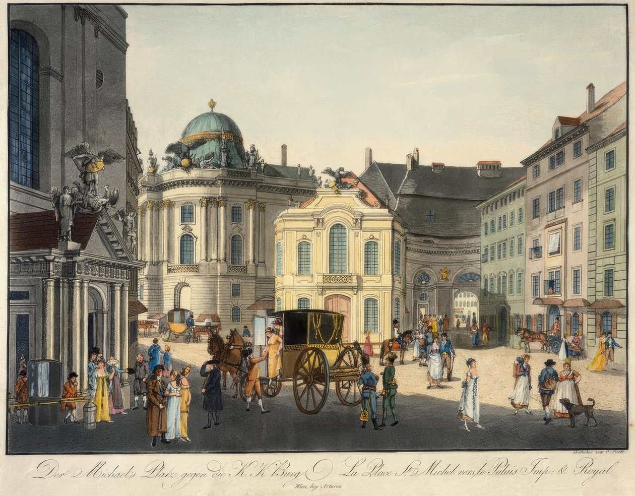 Michaelsplatz mod K.K. Slot af Carl Schütz