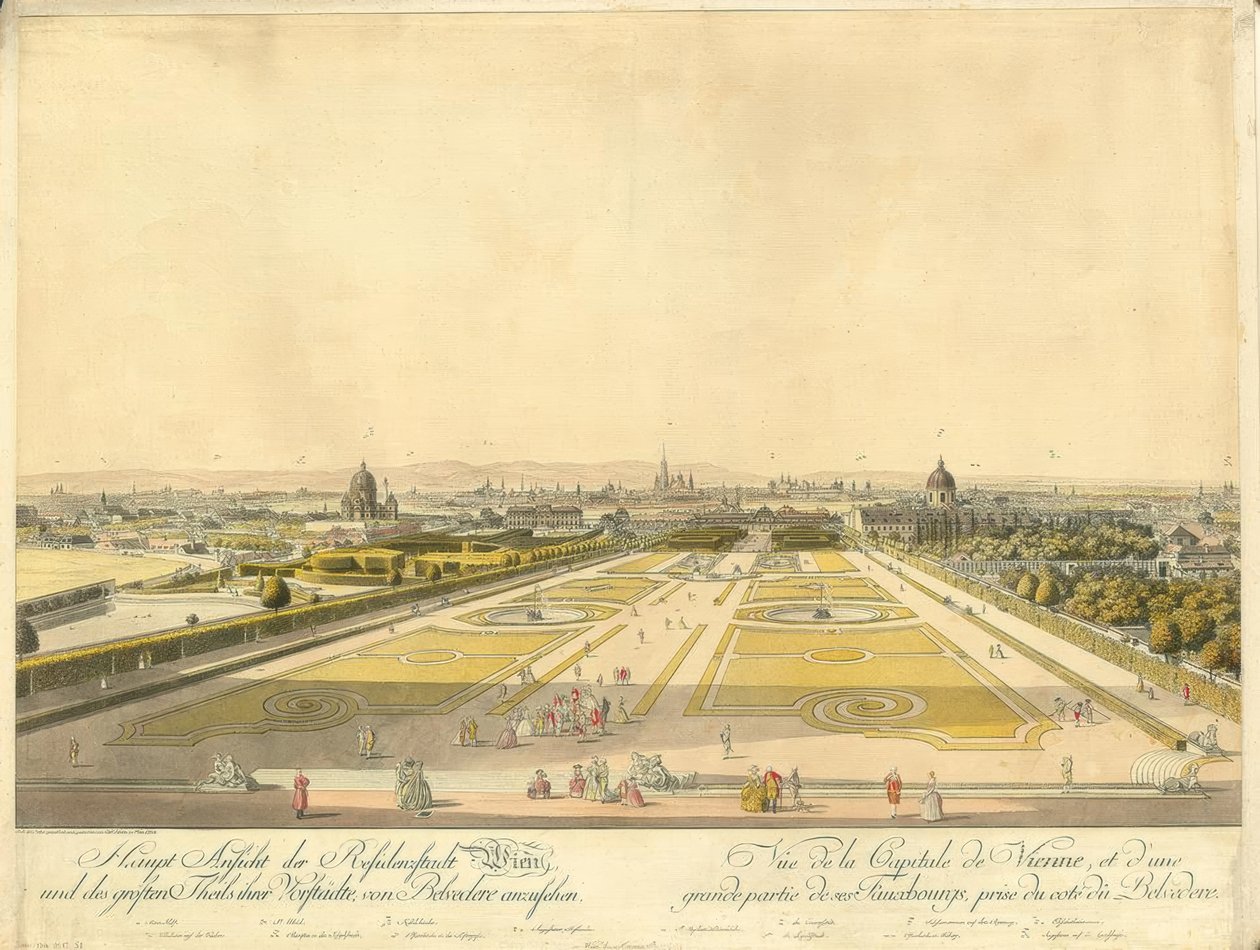 Wien fra Belvedere af Carl Schütz