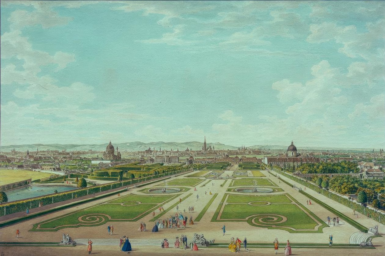 Wien set fra Upper Belvedere af Carl Schütz