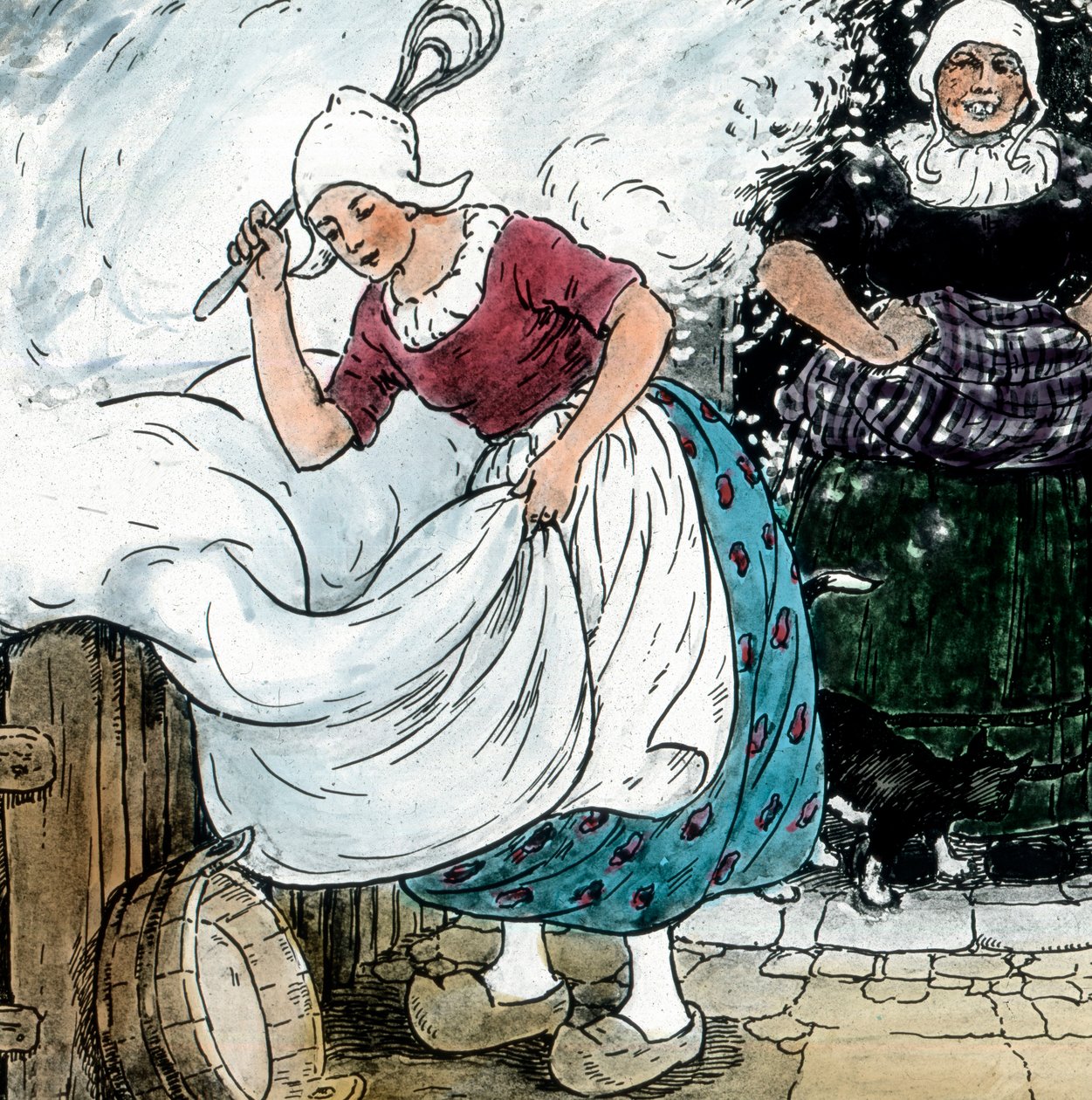 Brødrene Grimm - Eventyr - Mor Hulda. Billeddato ca. 1910. Carl Simon Arkiv af Carl Simon