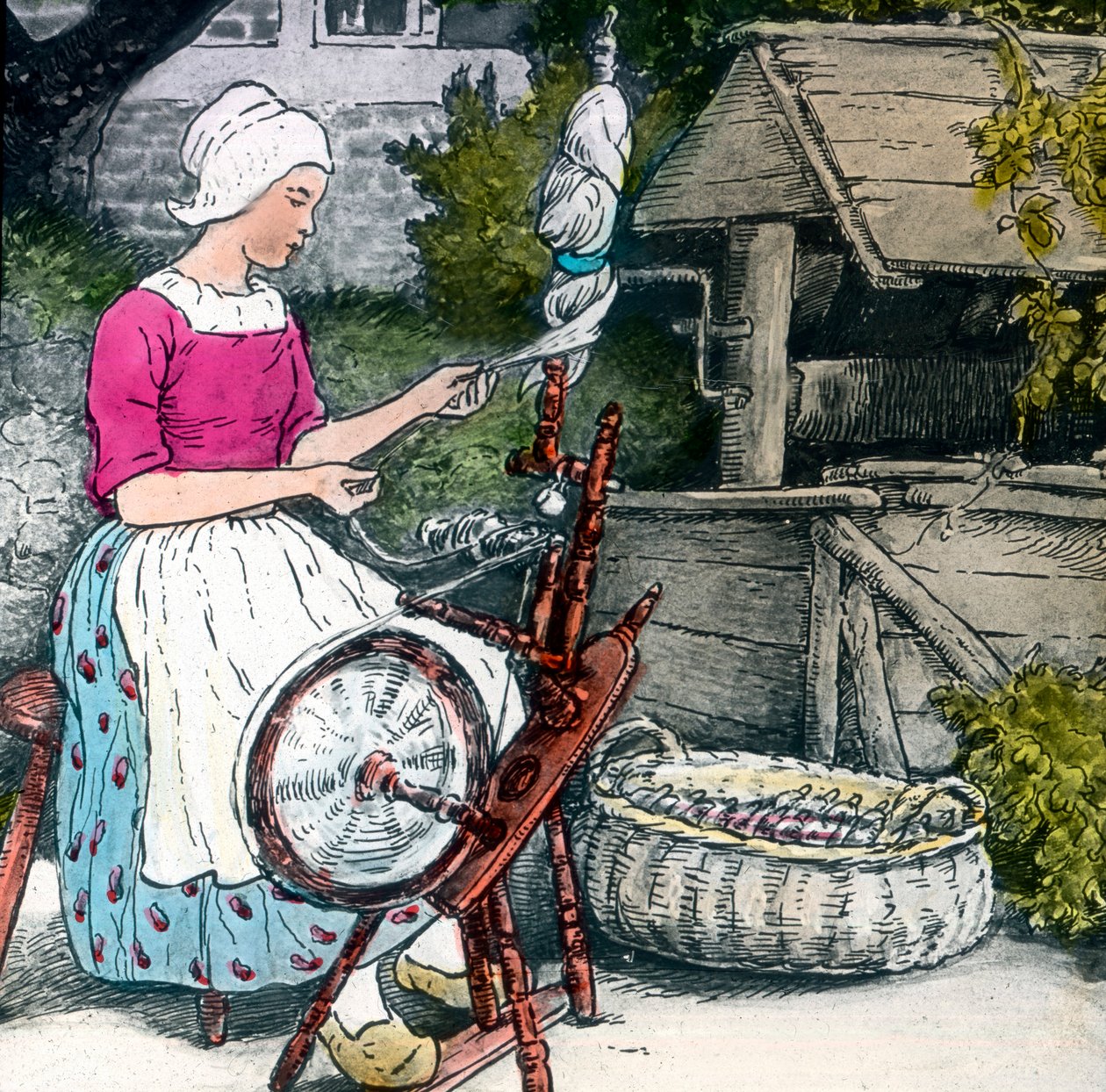 Brødrene Grimm - Eventyr - Mor Hulda. Billeddato ca. 1910. Carl Simon Arkiv af Carl Simon