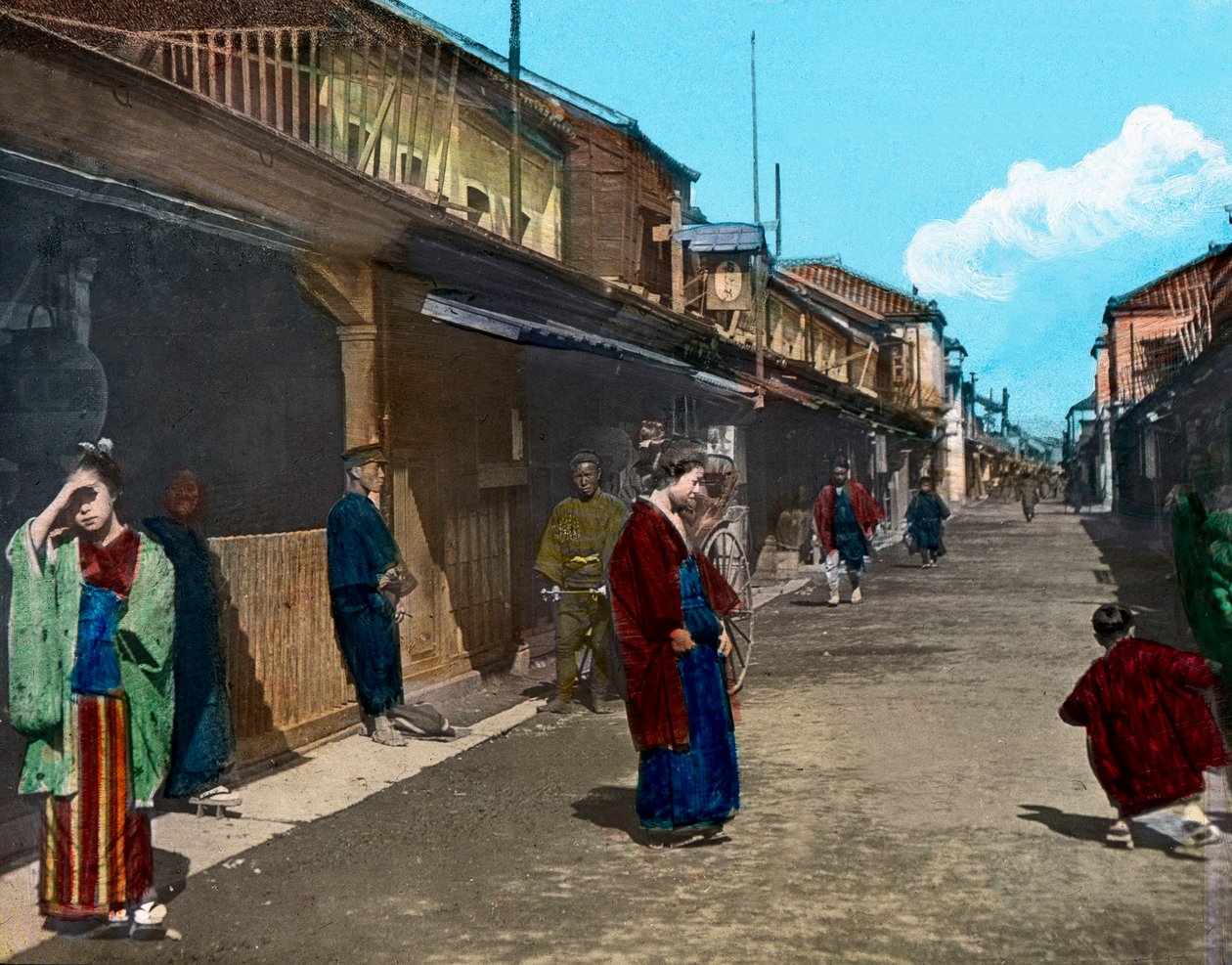 Japan, øen Honshu, Kanto-regionen, gadeliv i Tokyo, billeddato: ca. 1920. Carl Simons arkiv af Carl Simon