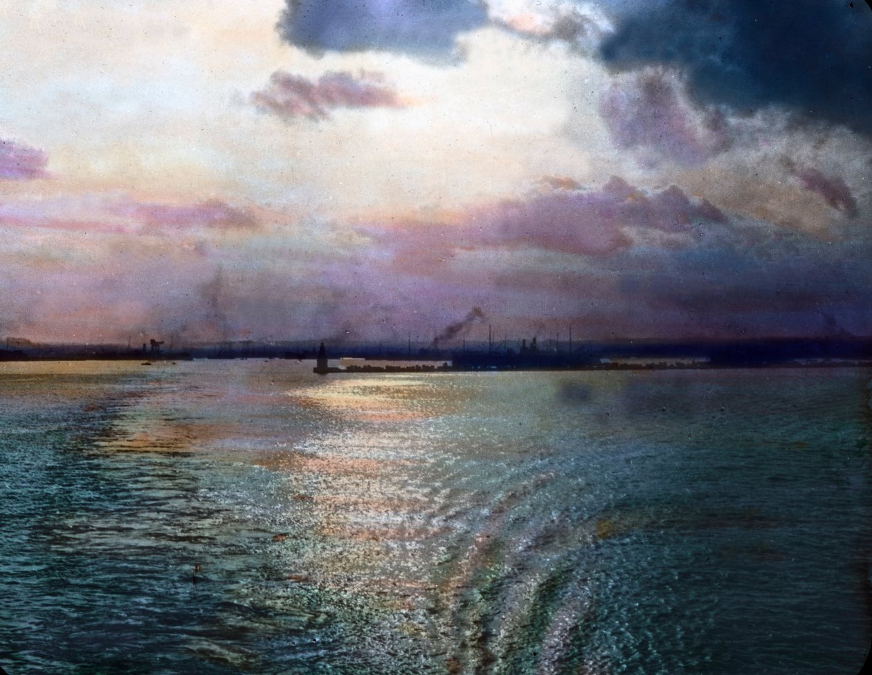 Japan, indtryk af Tokyo-bugten nær Yokohama, billeddato: ca. 1920. Carl Simon Arkiv af Carl Simon