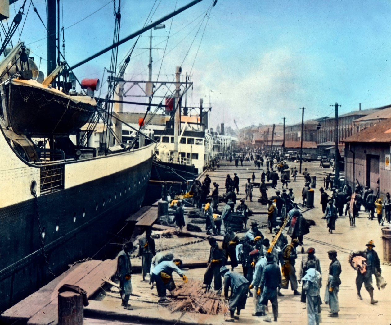 Japan, præfekturet Kanagawa, Kanto-regionen, havnen i Yokohama, billeddato: ca. 1920. Carl Simons arkiv af Carl Simon