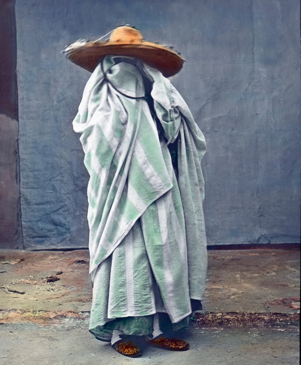 Marokko, Moor fuldt tilsløret, billeddato: ca. 1910. Carl Simon Arkiv af Carl Simon