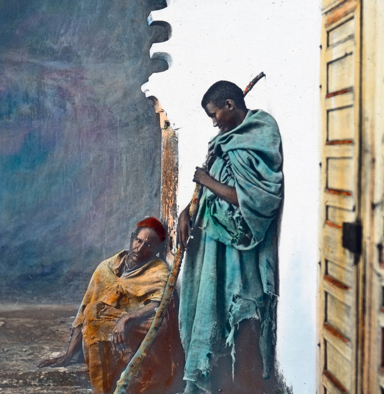 Marokko, to mænd fra Fez, billeddato: ca. 1910. Carl Simon-arkivet af Carl Simon