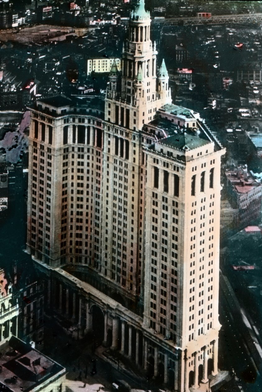 Amerikas Forenede Stater, New York, Manhattan Municipal Building, bygget mellem 1907-1914, billeddato: ca. 1920. Carl Simon-arkivet af Carl Simon