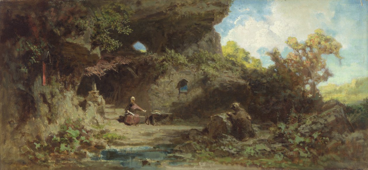 En eremit i bjergene af Carl Spitzweg