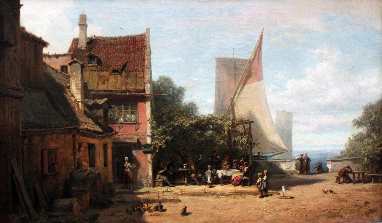 Gammel værtshus ved Starnberg -søen af Carl Spitzweg