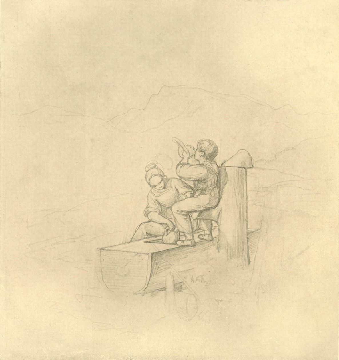 Am Brunnen, midten af slutningen af det 19. århundrede, c1924. af Carl Spitzweg
