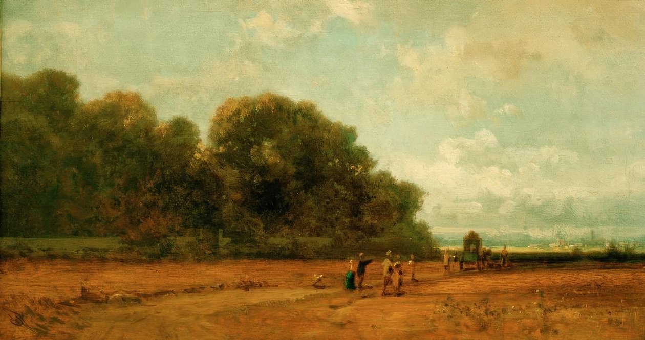 Am Nymphenburger Park, München af Carl Spitzweg