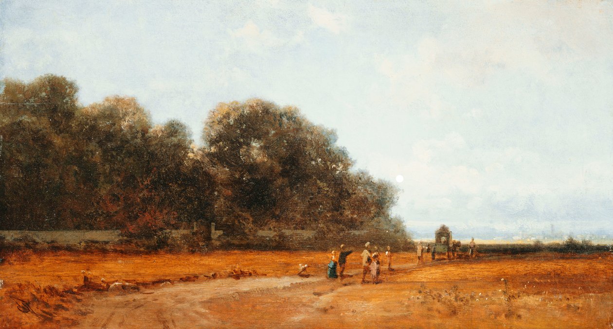 I Nymphenburger Park, München af Carl Spitzweg