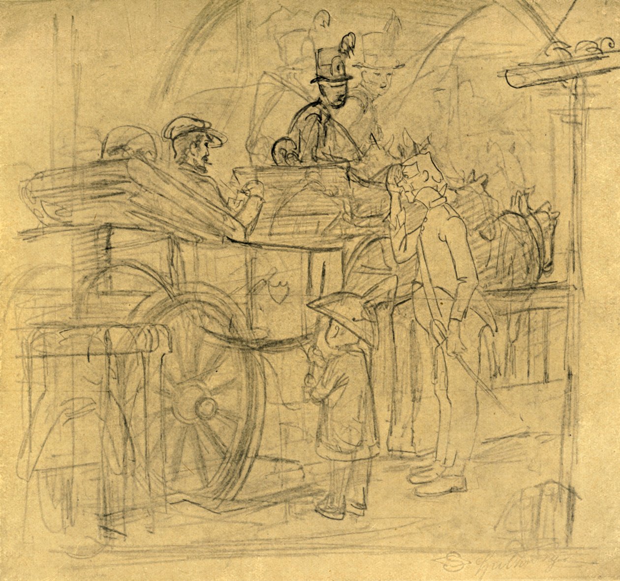 På rejse, midten af ​​slutningen af ​​det 19. århundrede, c1924. af Carl Spitzweg