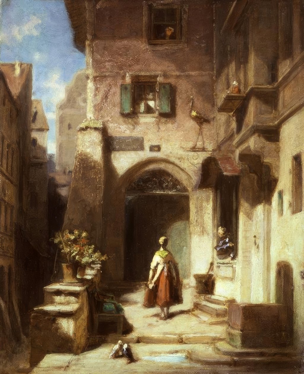 På Stork-apoteket af Carl Spitzweg
