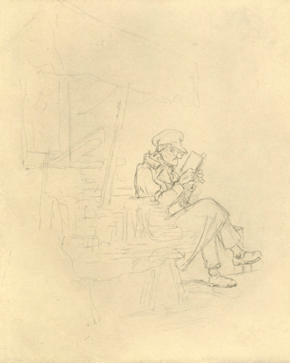 Der Antiquar, midten af slutningen af det 19. århundrede, c1924. af Carl Spitzweg