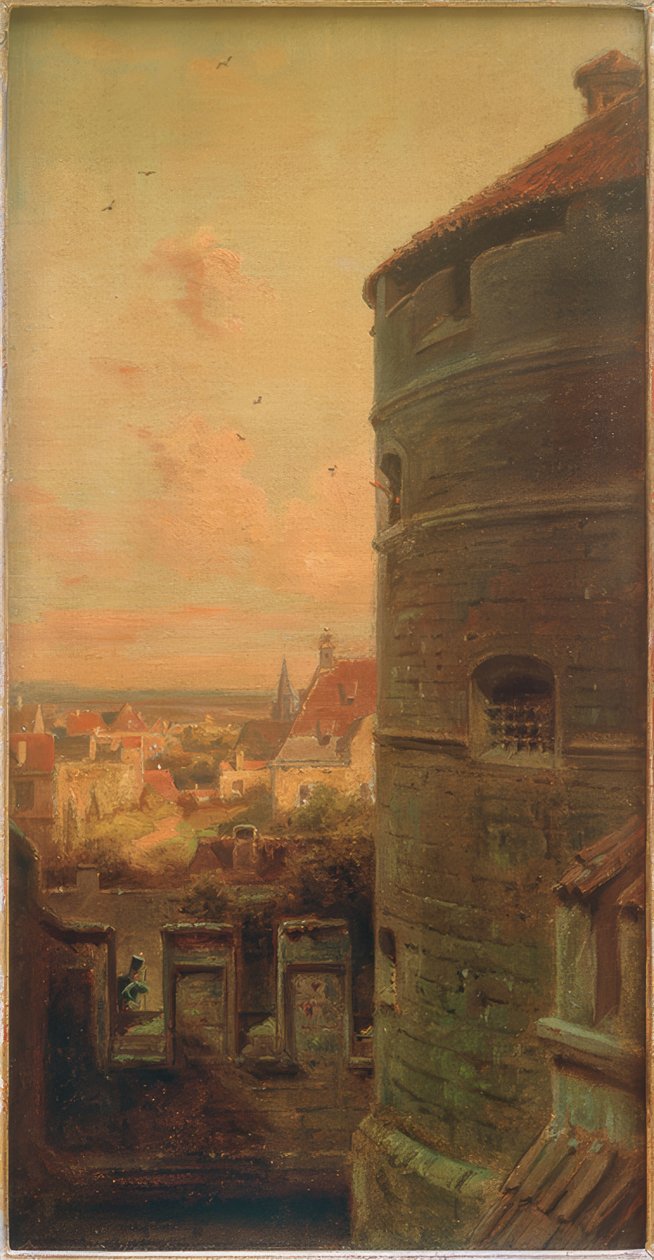 Fordøjelsestårnet i Rothenburg ob der Tauber af Carl Spitzweg