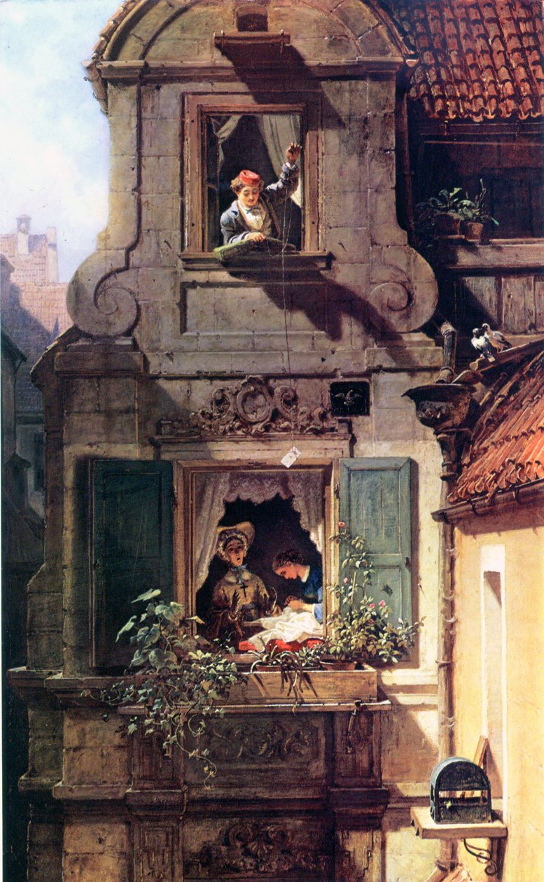 Det aflyttede kærlighedsbrev af Carl Spitzweg
