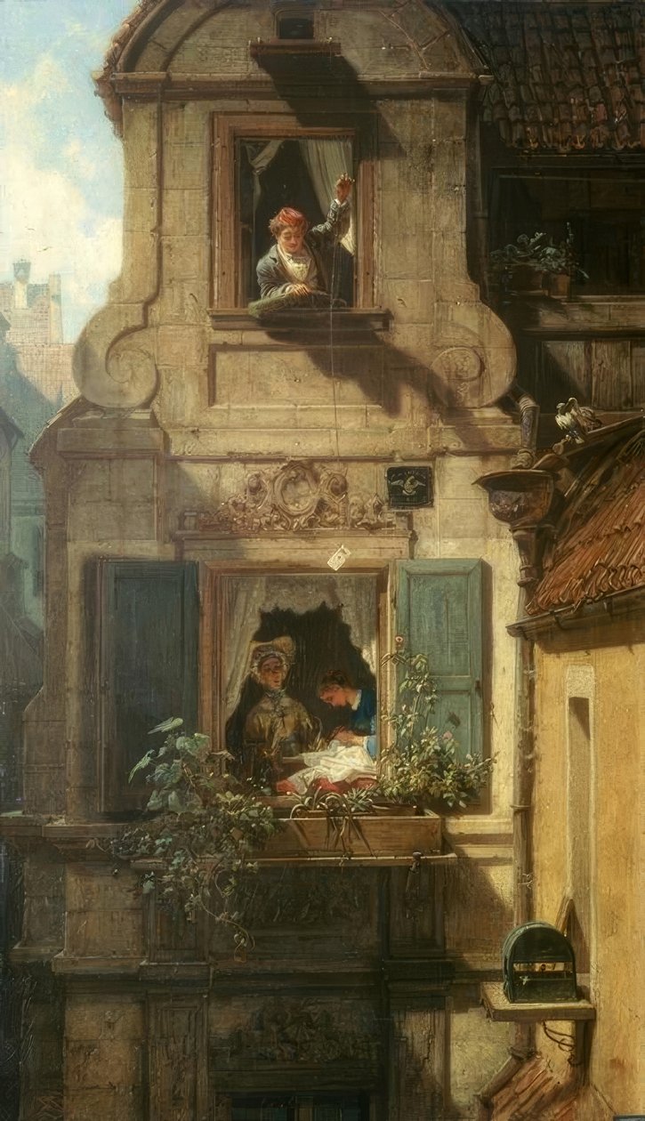 Det aflyttede kærlighedsbrev af Carl Spitzweg