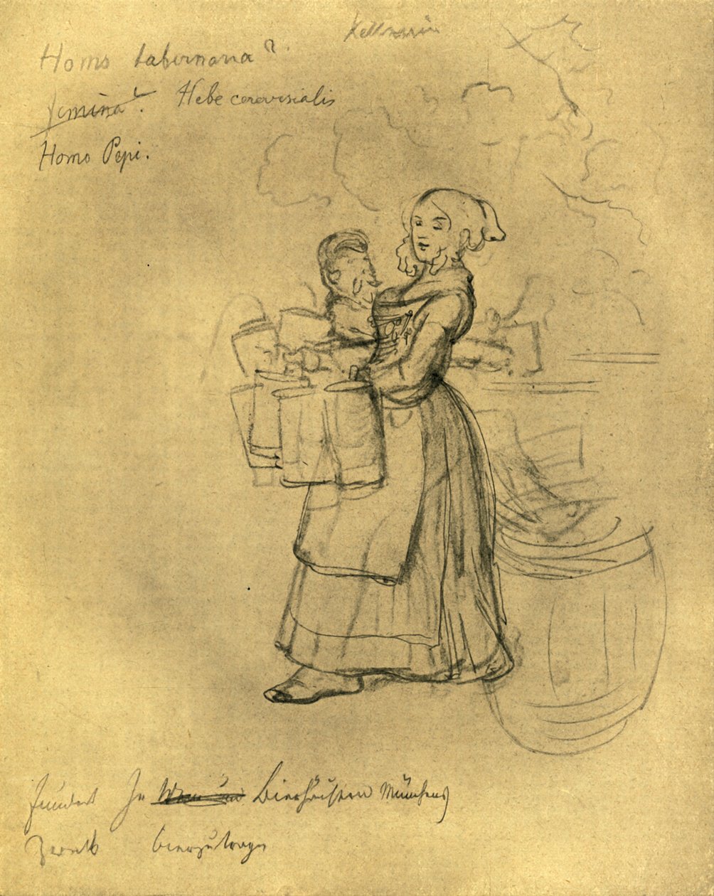 Die Kellnerin, midten af slutningen af det 19. århundrede, c1924. af Carl Spitzweg