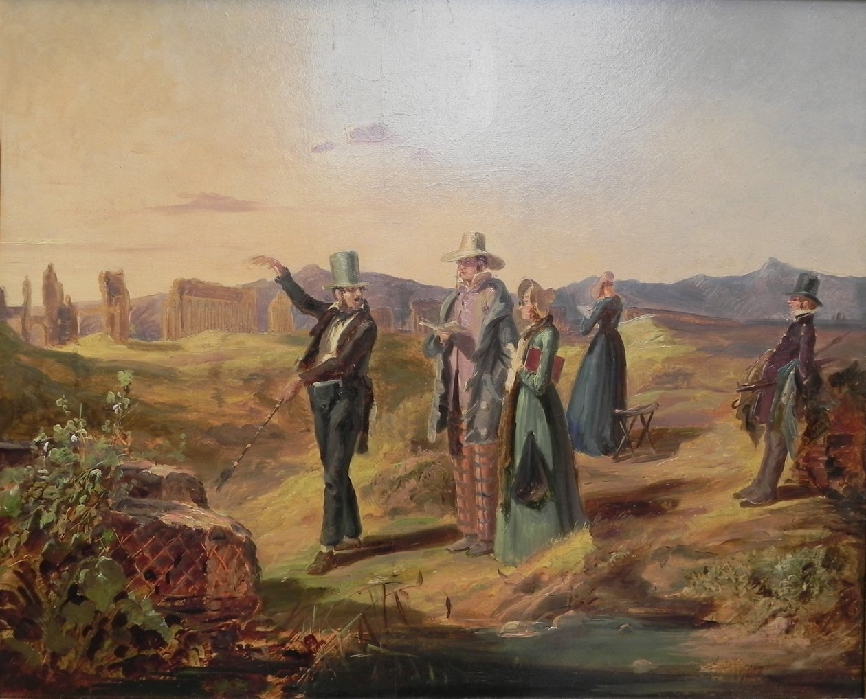 Engelske turister i Campagna af Carl Spitzweg