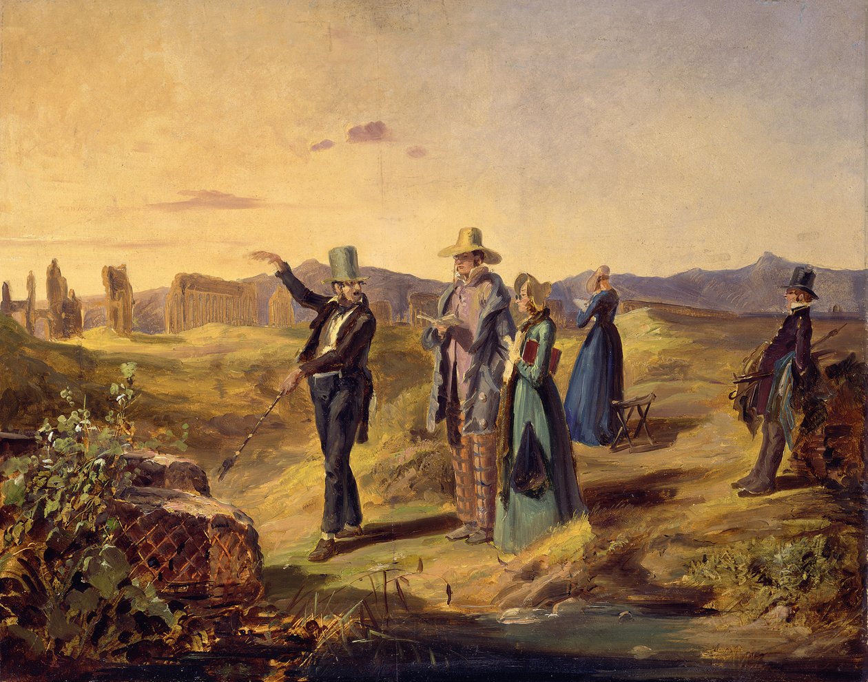 Englændere i Campagna, ca 1835. af Carl Spitzweg