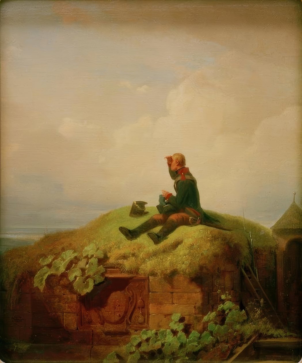 Der var engang (strikkevagten) af Carl Spitzweg