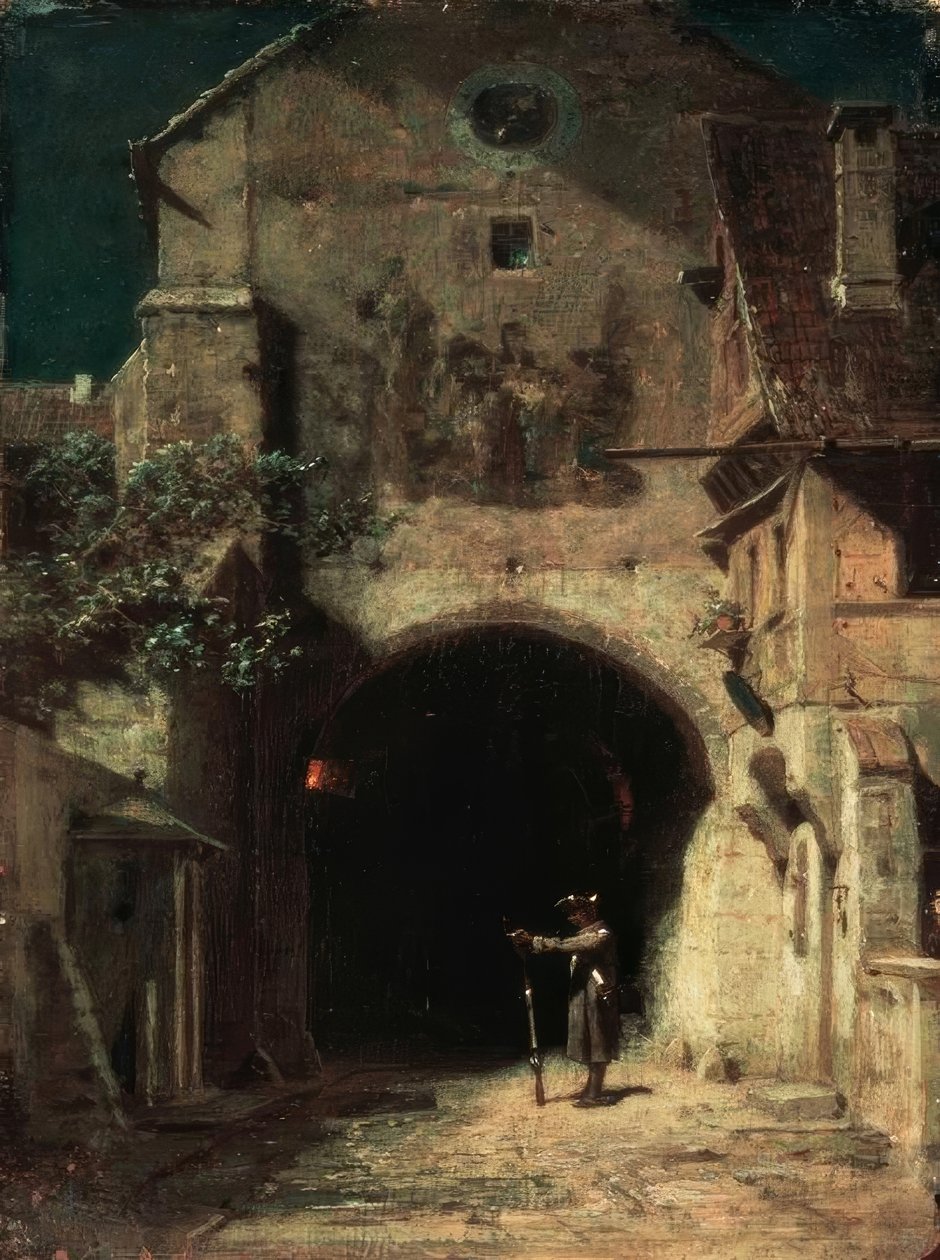 Gabende vagtpost af Carl Spitzweg