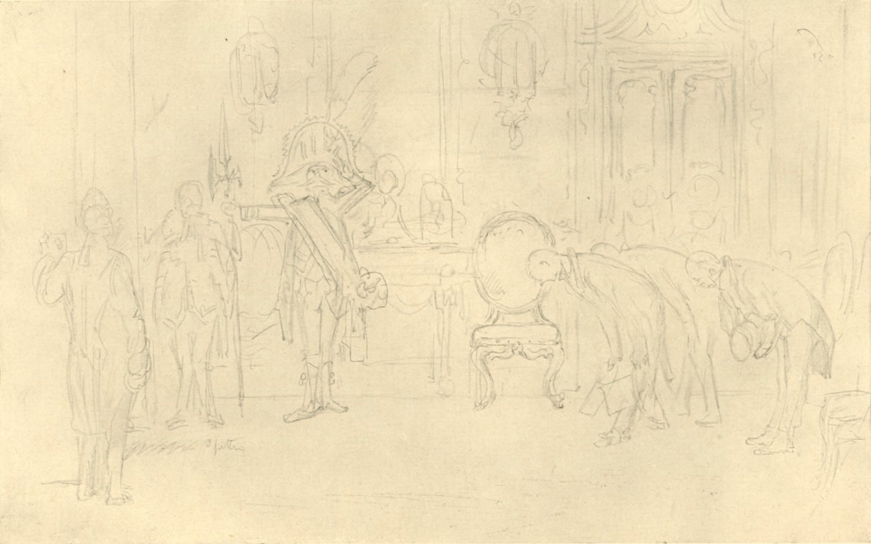 I Hans Højheds forkammer, midten af ​​slutningen af ​​det 19. århundrede, c1924. af Carl Spitzweg