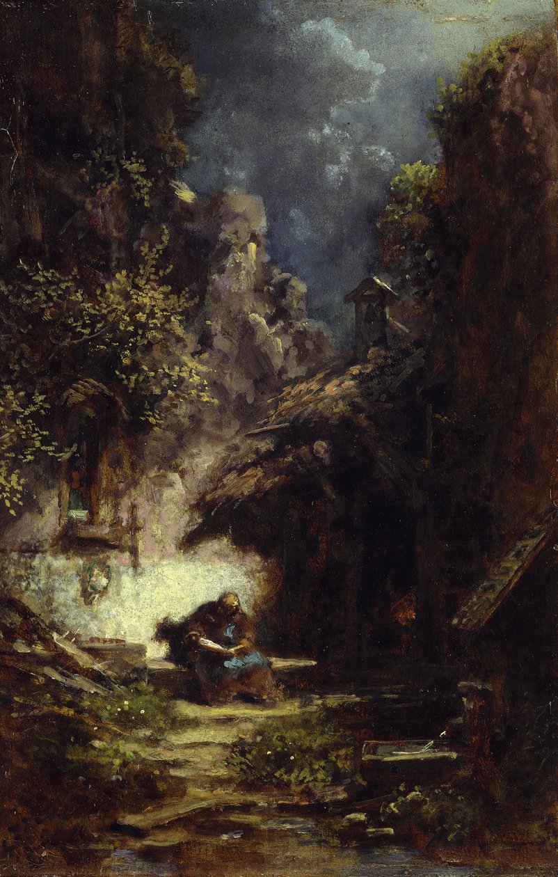 Læsende eneboer af Carl Spitzweg
