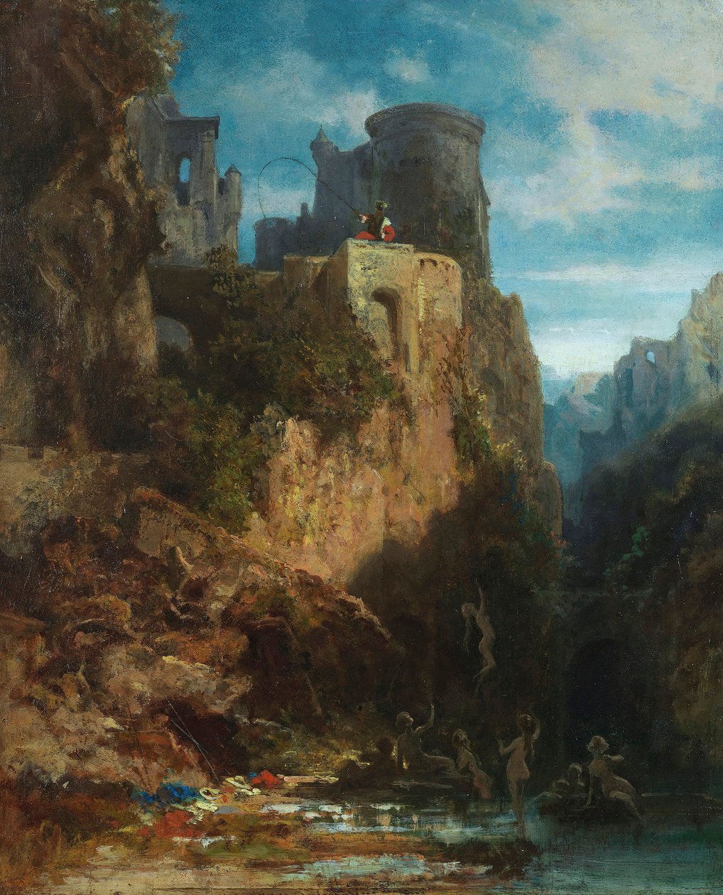 Mermaid Catch, ca 1860. af Carl Spitzweg