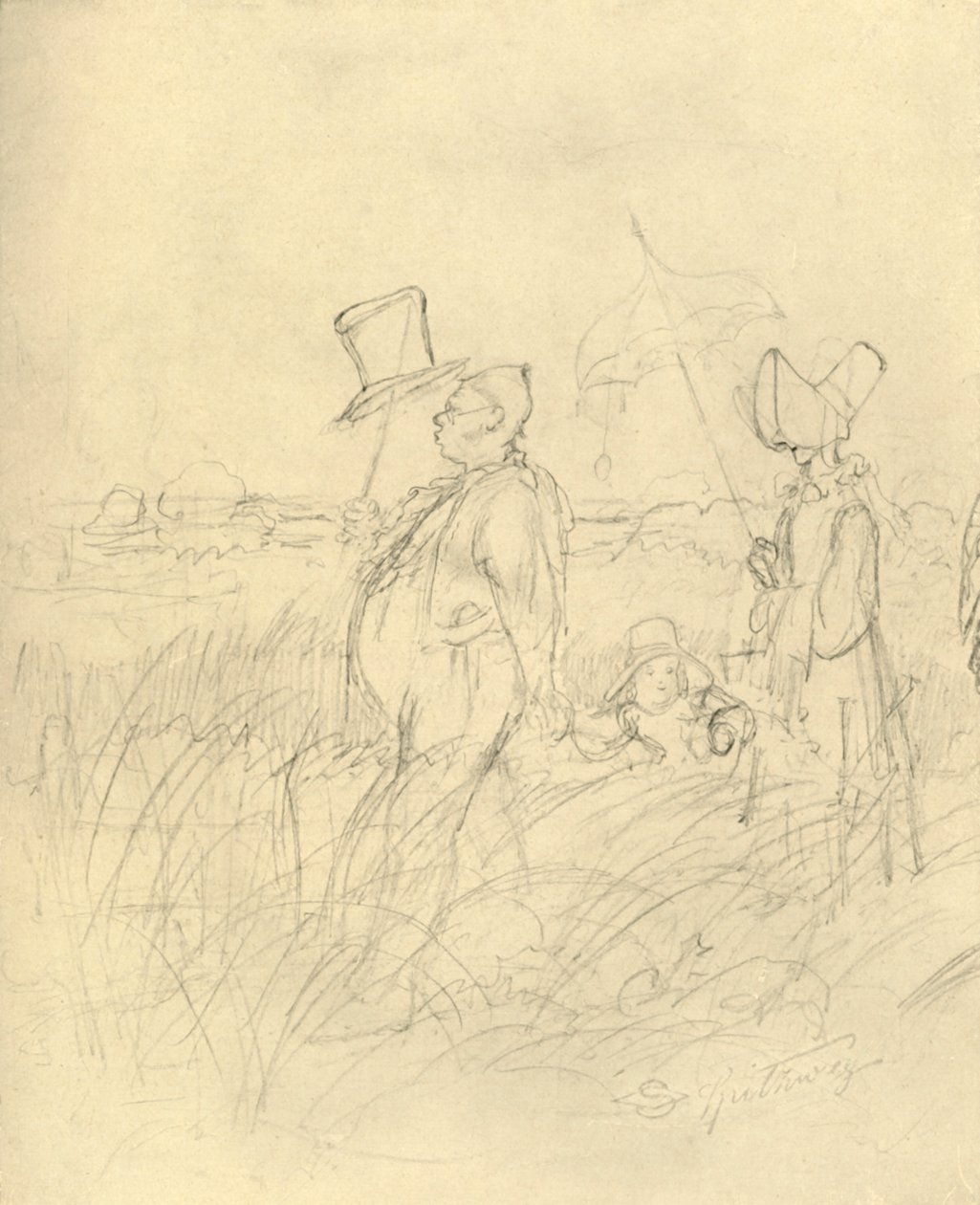 Sonntagsspaziergang, midten af slutningen af det 19. århundrede, c1924. af Carl Spitzweg