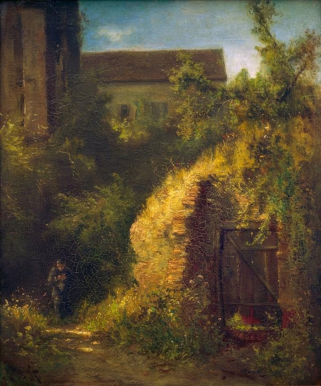 Strik munk på gammel kasemat af Carl Spitzweg