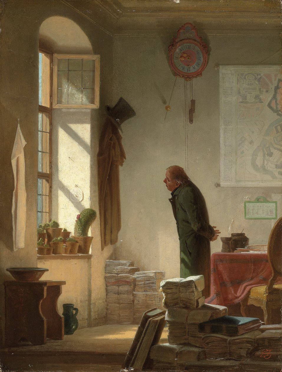 Kaktuselskeren; Kaktuselskeren, ca. 1860 af Carl Spitzweg