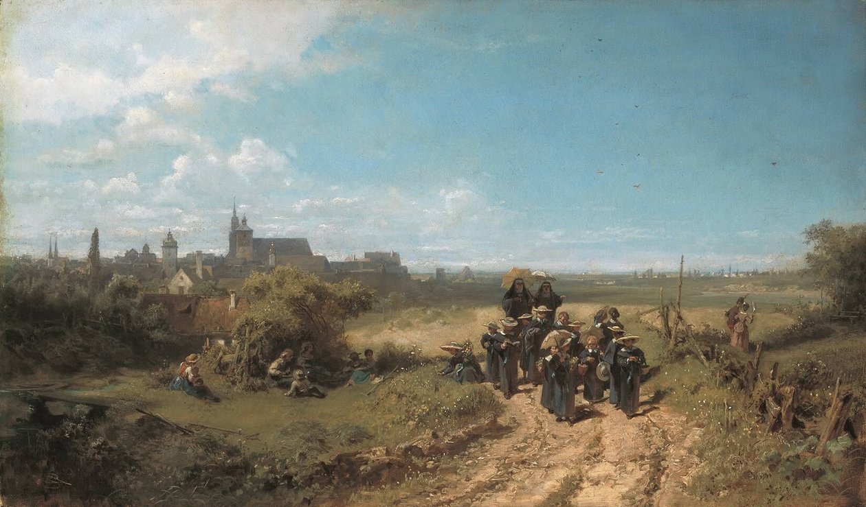 Gå sammen med instituttet af Carl Spitzweg